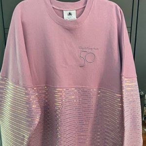 Walt Disney World 50th Anniversary Pink Sequined Spirit Jersey